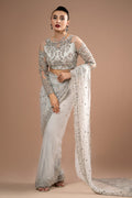 Imrozia Premium | Lumiere Luxury Sarees | 07 Misty Grey - by - Libasekhas UK - Registered Vendor of : Imrozia Premium - 100% Original Designer Dresss
