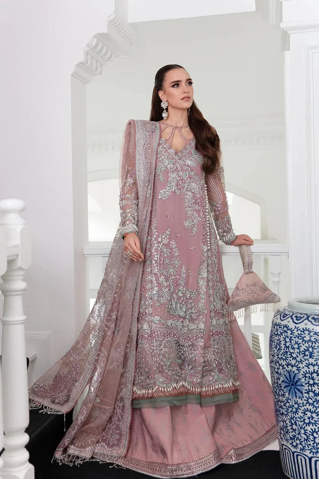 AJR Couture | Alif Luxury Wedding Formals 23 | Violet - by - Libasekhas UK - Registered Vendor of : AJR Couture - 100% Original Designer Dresss