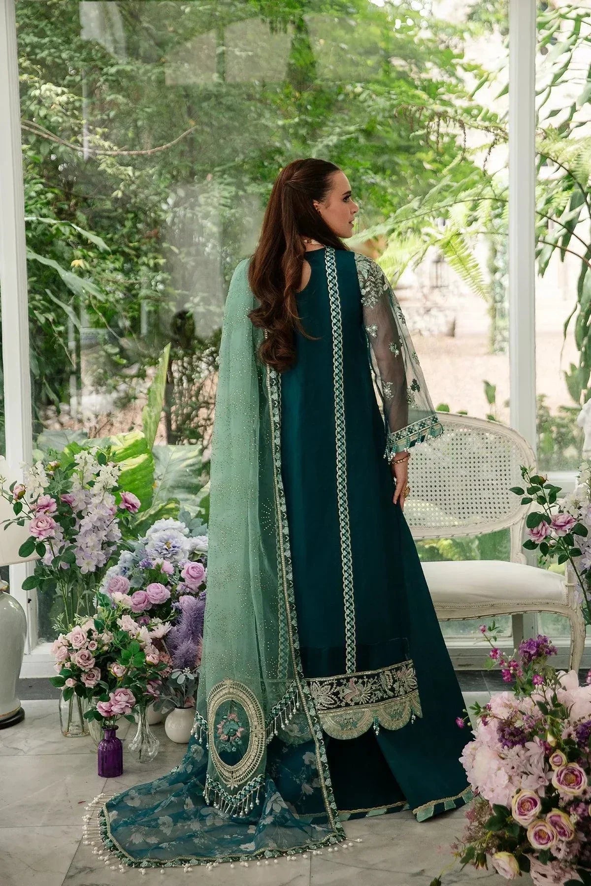 AJR Couture | Alif Luxury Wedding Formals 23 | Teal - by - Libasekhas UK - Registered Vendor of : AJR Couture - 100% Original Designer Dresss