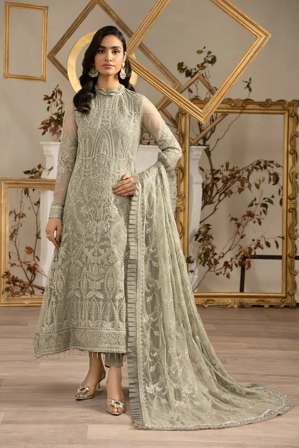 Zarif | Naqsh Festive Formals 23 | ZRN 05 PEARLY - by - Libasekhas UK - Registered Vendor of : Zarif - 100% Original Designer Dresss