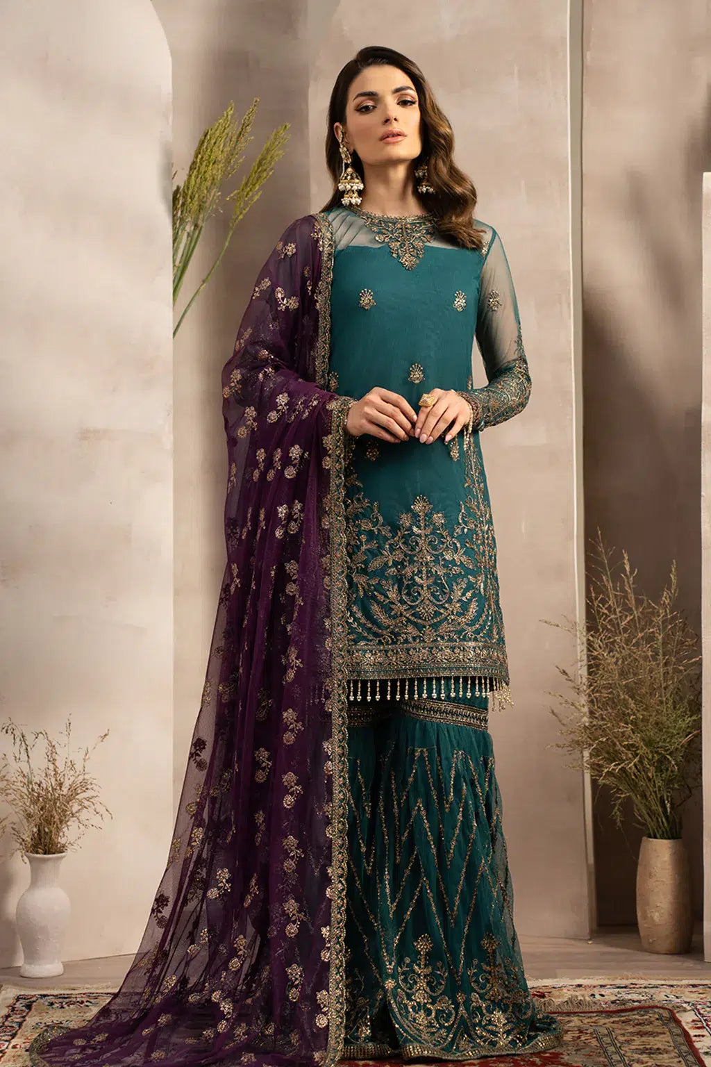 Zarif | Naqsh Festive Formals 23 | ZRN 06 ELISE - by - Libasekhas UK - Registered Vendor of : Zarif - 100% Original Designer Dresss