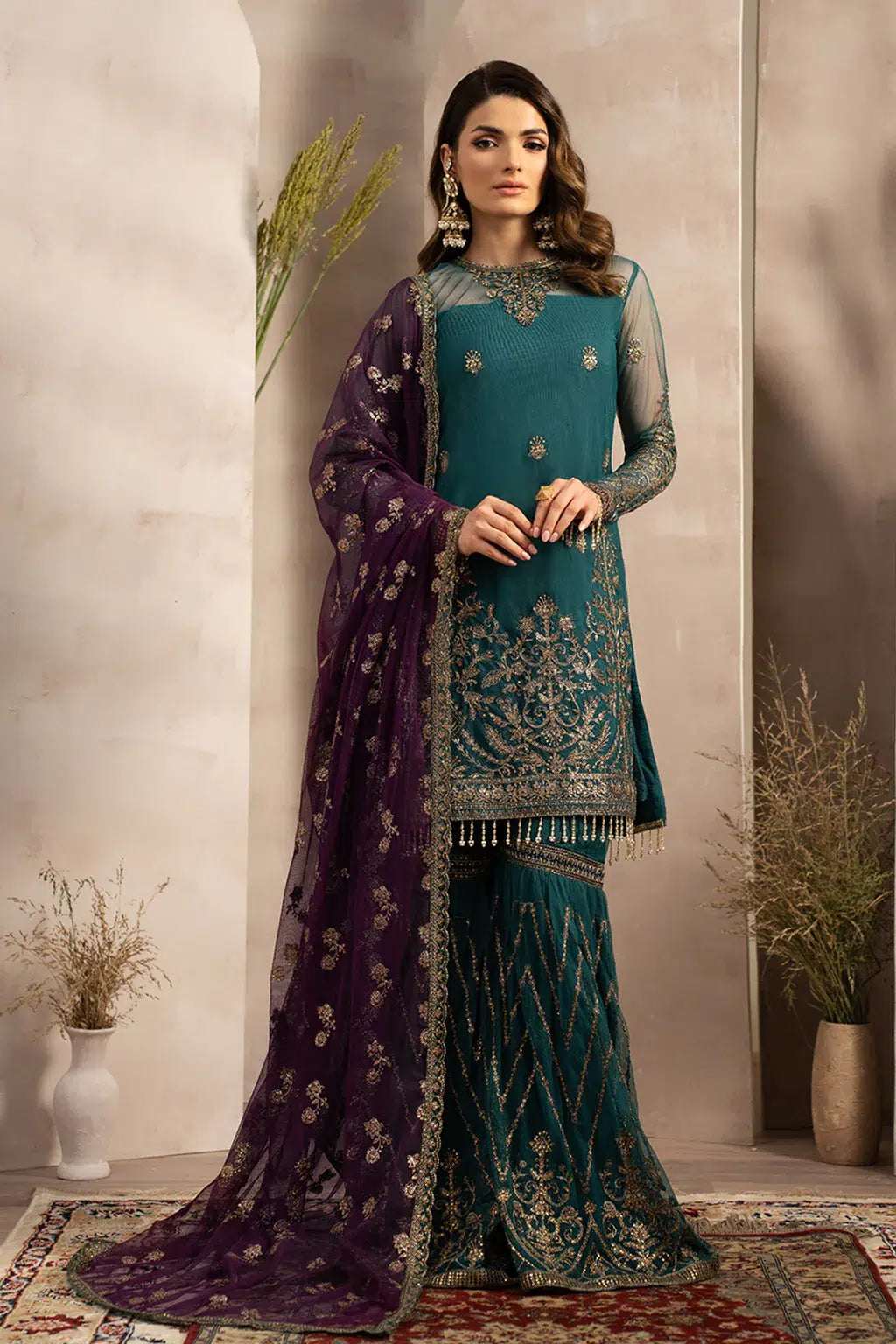 Zarif | Naqsh Festive Formals 23 | ZRN 06 ELISE - by - Libasekhas UK - Registered Vendor of : Zarif - 100% Original Designer Dresss