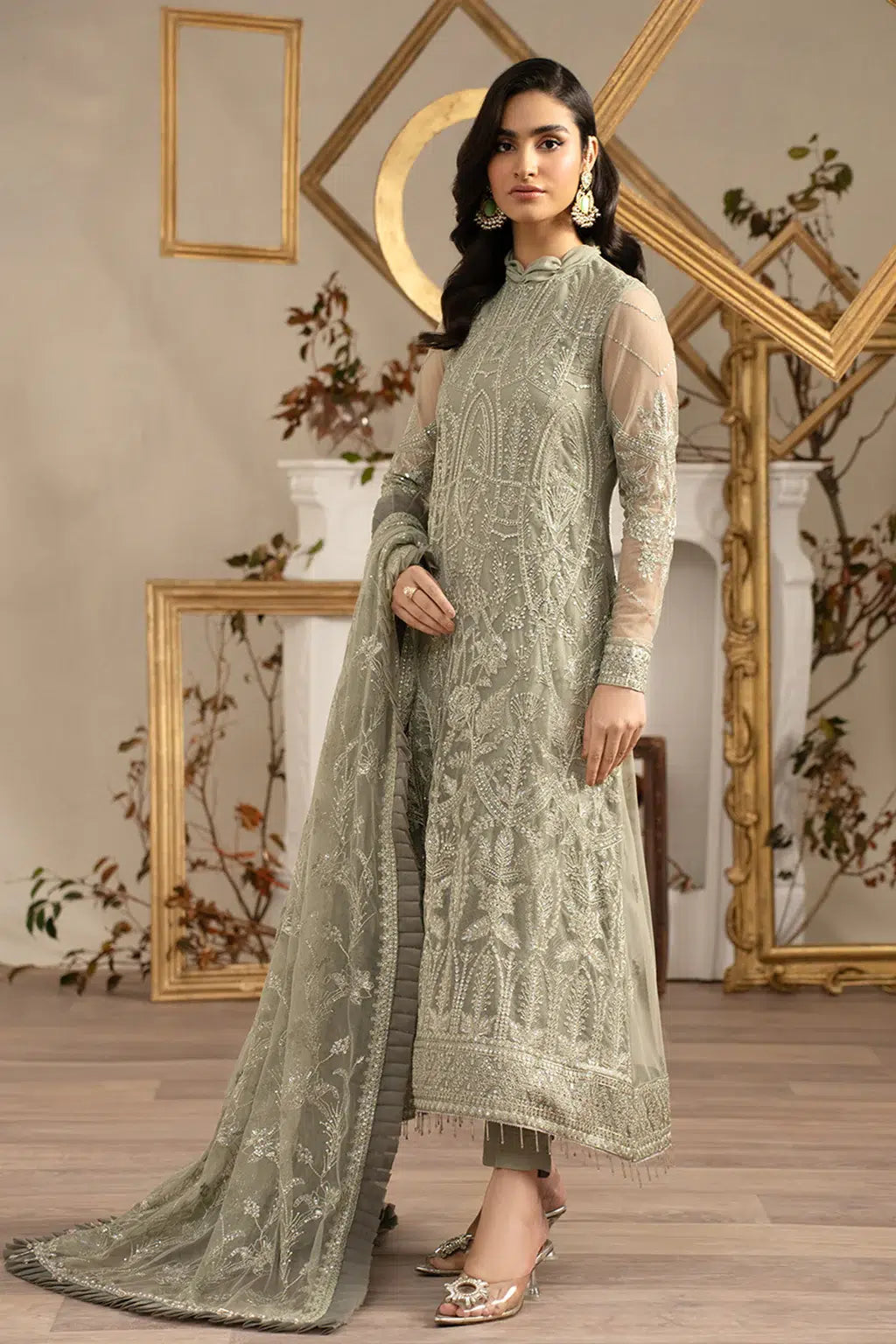 Zarif | Naqsh Festive Formals 23 | ZRN 05 PEARLY - by - Libasekhas UK - Registered Vendor of : Zarif - 100% Original Designer Dresss