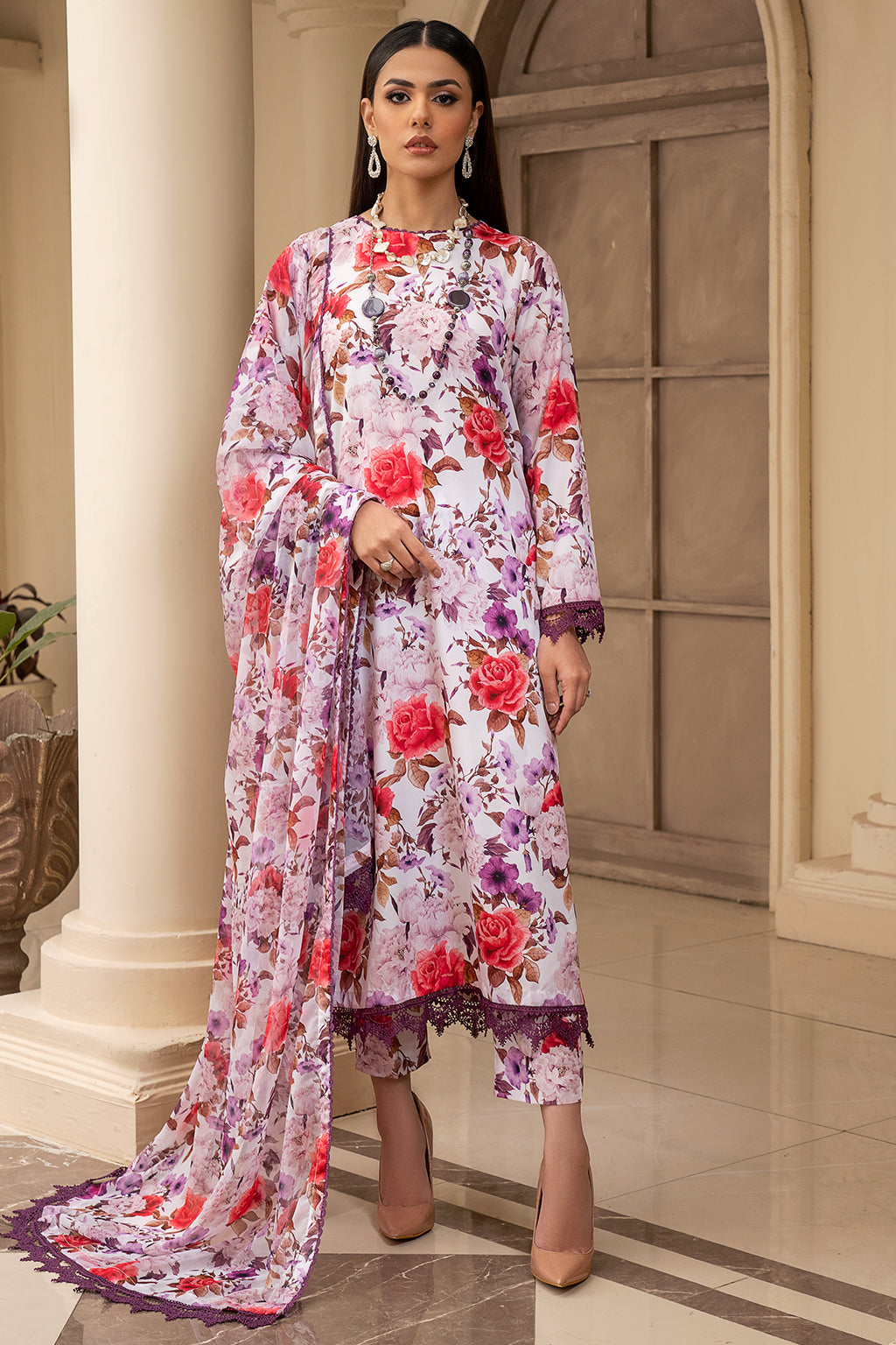 Zarif | Prints 24 | ZPR 03 CELINA - by - Libasekhas UK - Registered Vendor of : Zarif - 100% Original Designer Dresss