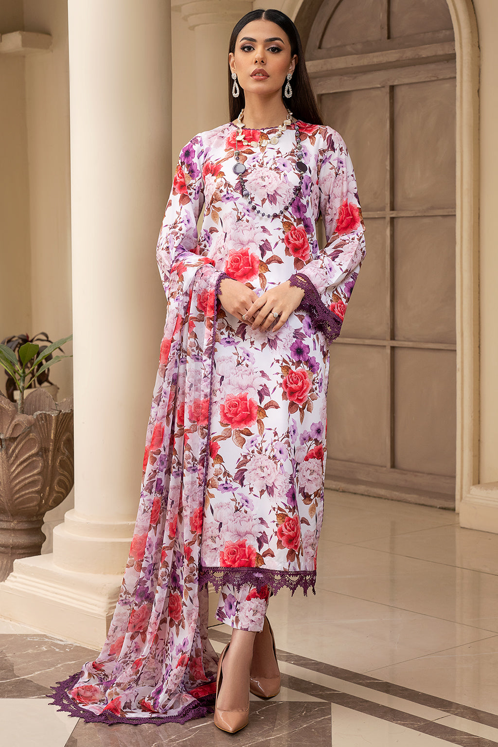 Zarif | Prints 24 | ZPR 03 CELINA - by - Libasekhas UK - Registered Vendor of : Zarif - 100% Original Designer Dresss