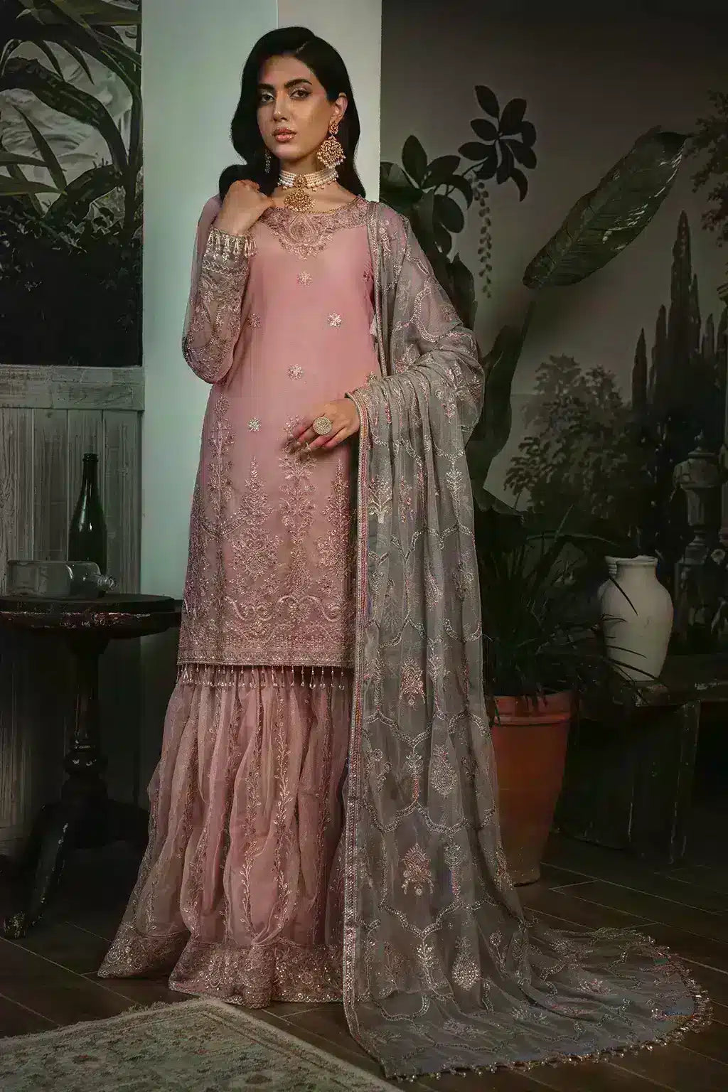 Zarif | LA ROSELLA Formals | ZLR 03 BLOOM - by - Libasekhas UK - Registered Vendor of : Zarif - 100% Original Designer Dresss