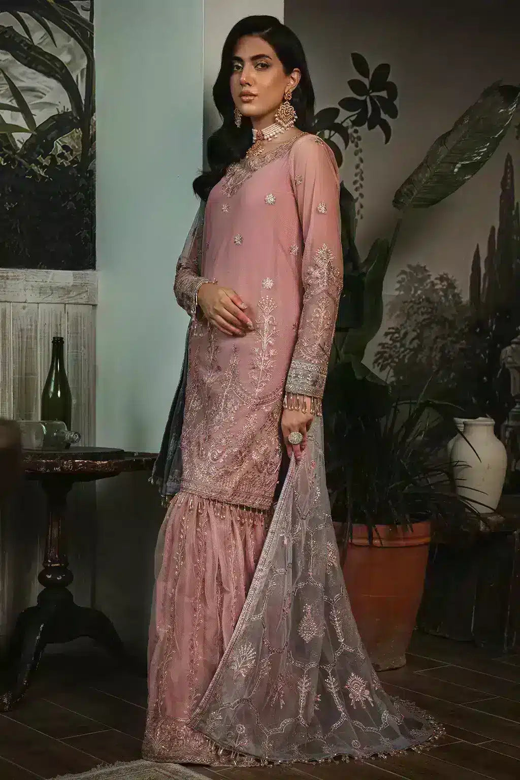 Zarif | LA ROSELLA Formals | ZLR 03 BLOOM - by - Libasekhas UK - Registered Vendor of : Zarif - 100% Original Designer Dresss