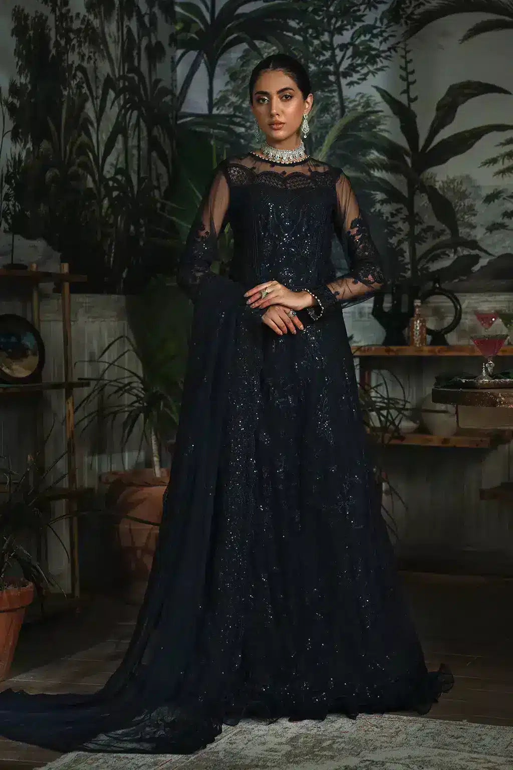 Zarif | LA ROSELLA Formals | ZLR 08 STARRY - by - Libasekhas UK - Registered Vendor of : Zarif - 100% Original Designer Dresss