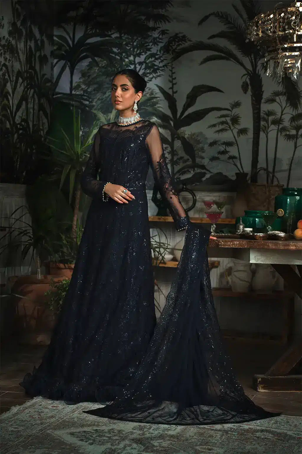 Zarif | LA ROSELLA Formals | ZLR 08 STARRY - by - Libasekhas UK - Registered Vendor of : Zarif - 100% Original Designer Dresss