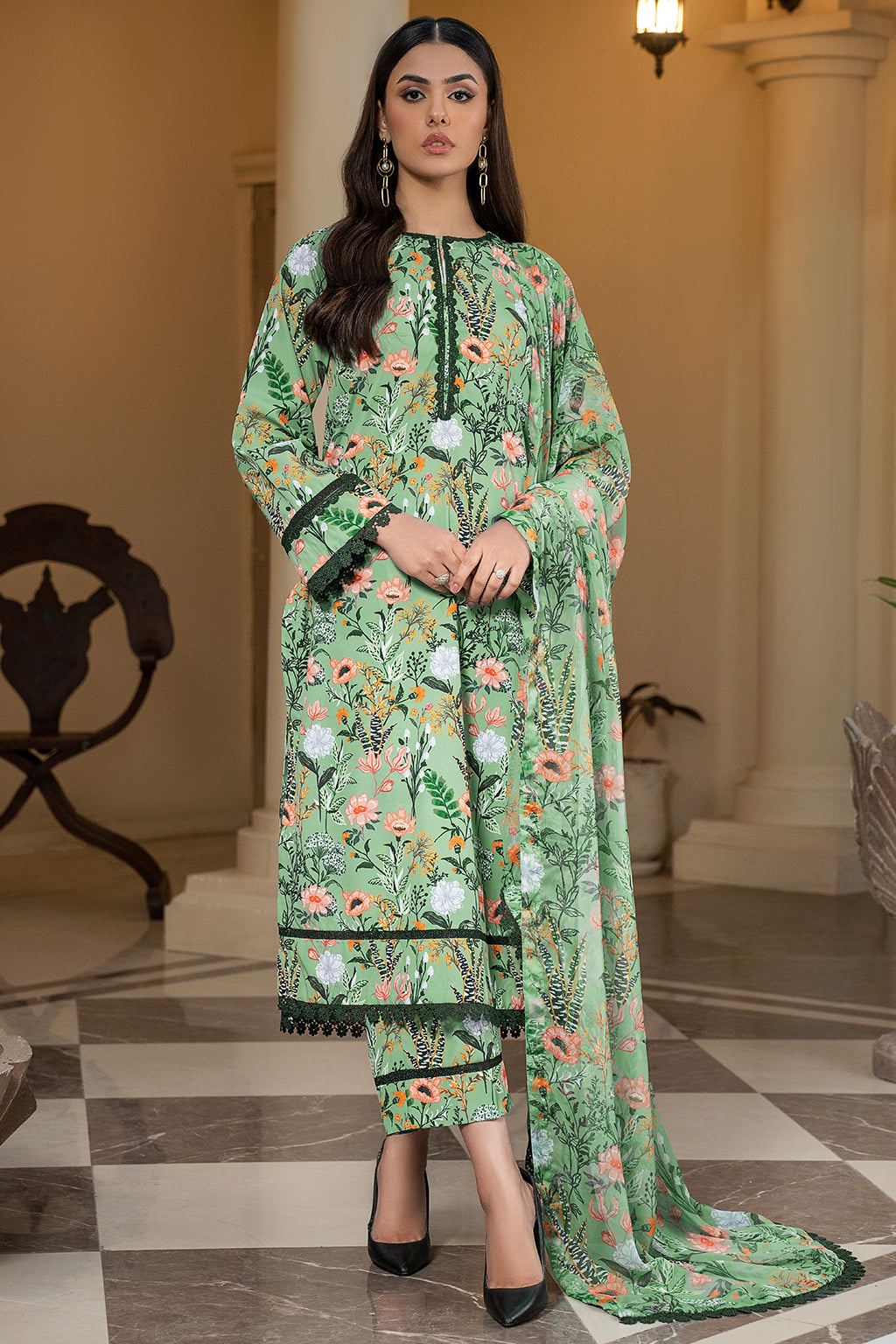 Zarif | Prints 24 | ZPR 04 DELILAH - by - Libasekhas UK - Registered Vendor of : Zarif - 100% Original Designer Dresss