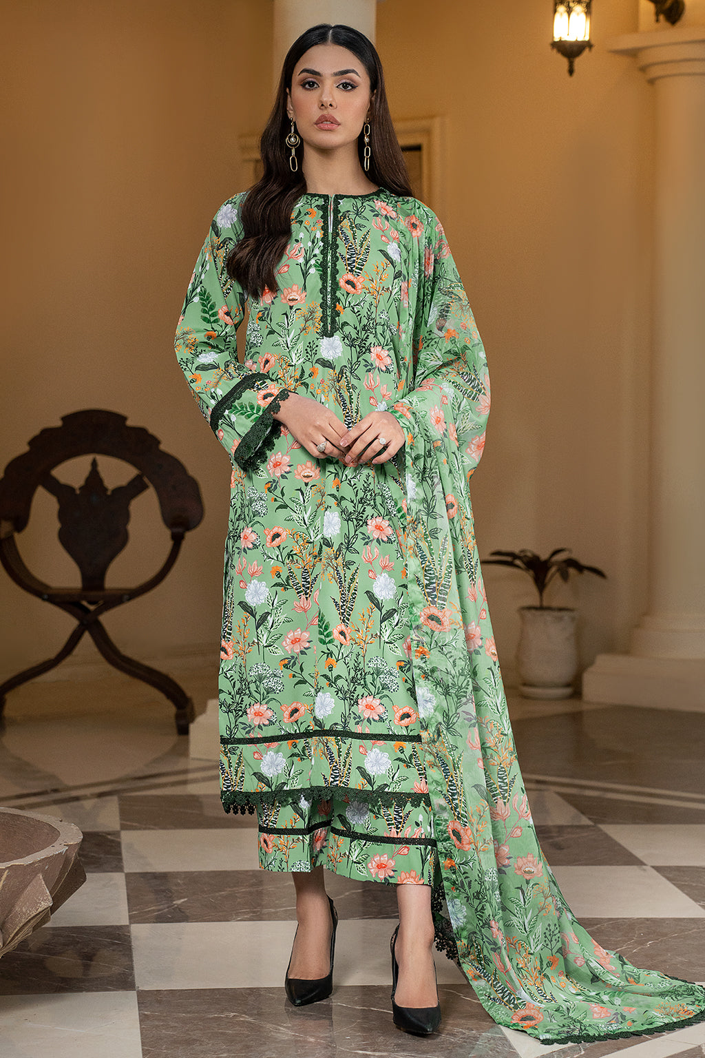 Zarif | Prints 24 | ZPR 04 DELILAH - by - Libasekhas UK - Registered Vendor of : Zarif - 100% Original Designer Dresss