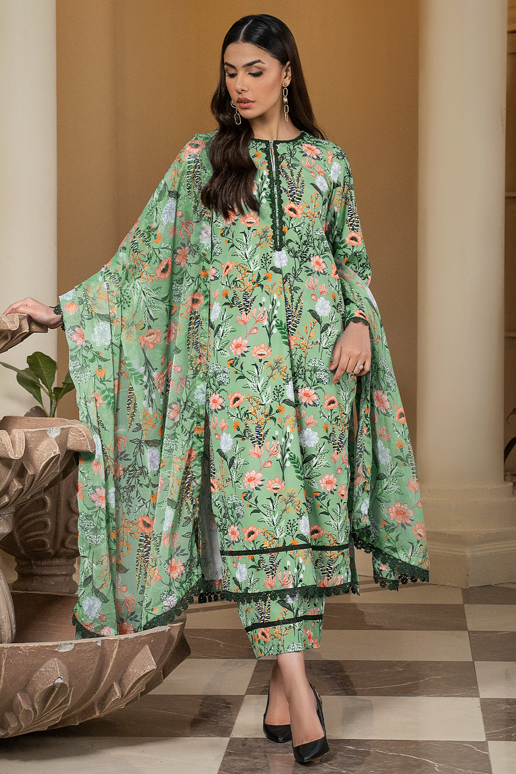 Zarif | Prints 24 | ZPR 04 DELILAH - by - Libasekhas UK - Registered Vendor of : Zarif - 100% Original Designer Dresss