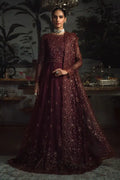 Zarif | LA ROSELLA Formals | ZLR 06 CARMINE - by - Libasekhas UK - Registered Vendor of : Zarif - 100% Original Designer Dresss