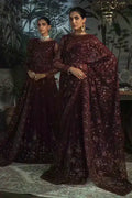 Zarif | LA ROSELLA Formals | ZLR 06 CARMINE - by - Libasekhas UK - Registered Vendor of : Zarif - 100% Original Designer Dresss