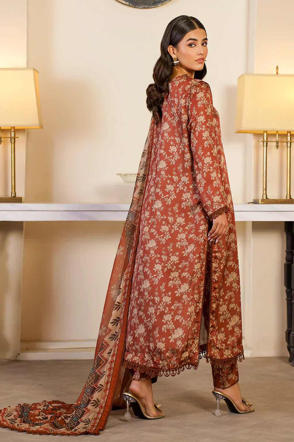 Zarif | Prints 24 | ZSP 06 BRONZE - by - Libasekhas UK - Registered Vendor of : Zarif - 100% Original Designer Dresss