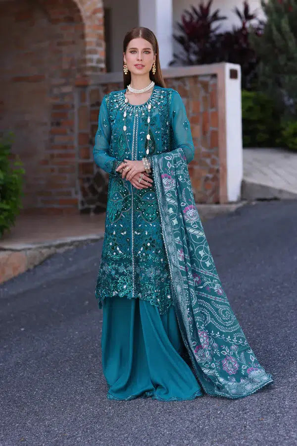 Noor by Saadia Asad | Chiffon Formals 23 | D8-Zarish - by - Libasekhas UK - Registered Vendor of : Noor by Saadia Asad - 100% Original Designer Dresss