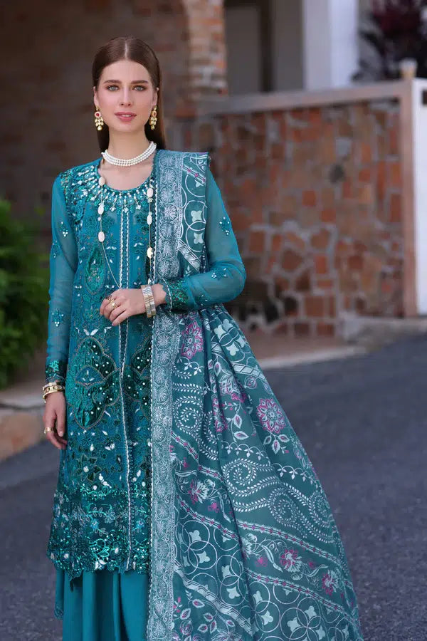 Noor by Saadia Asad | Chiffon Formals 23 | D8-Zarish - by - Libasekhas UK - Registered Vendor of : Noor by Saadia Asad - 100% Original Designer Dresss