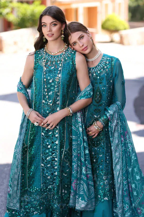 Noor by Saadia Asad | Chiffon Formals 23 | D8-Zarish - by - Libasekhas UK - Registered Vendor of : Noor by Saadia Asad - 100% Original Designer Dresss