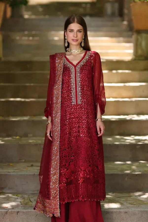 Noor by Saadia Asad | Chiffon Formals 23 | D3-Sirena - by - Libasekhas UK - Registered Vendor of : Noor by Saadia Asad - 100% Original Designer Dresss