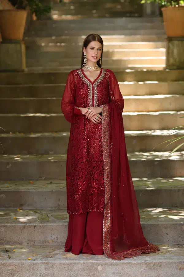 Noor by Saadia Asad | Chiffon Formals 23 | D3-Sirena - by - Libasekhas UK - Registered Vendor of : Noor by Saadia Asad - 100% Original Designer Dresss
