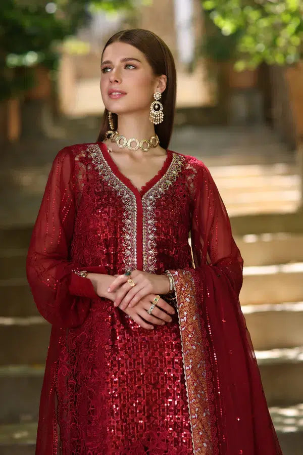 Noor by Saadia Asad | Chiffon Formals 23 | D3-Sirena - by - Libasekhas UK - Registered Vendor of : Noor by Saadia Asad - 100% Original Designer Dresss