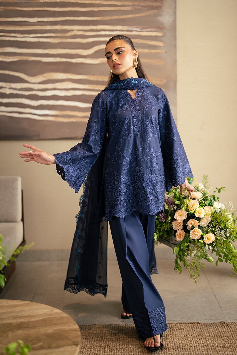 Azure | Luxury Lawn 26 | Sapphire Veil - by Libasekhas UK - Registered Vendor of : Azure - 100% Original Designer Dress