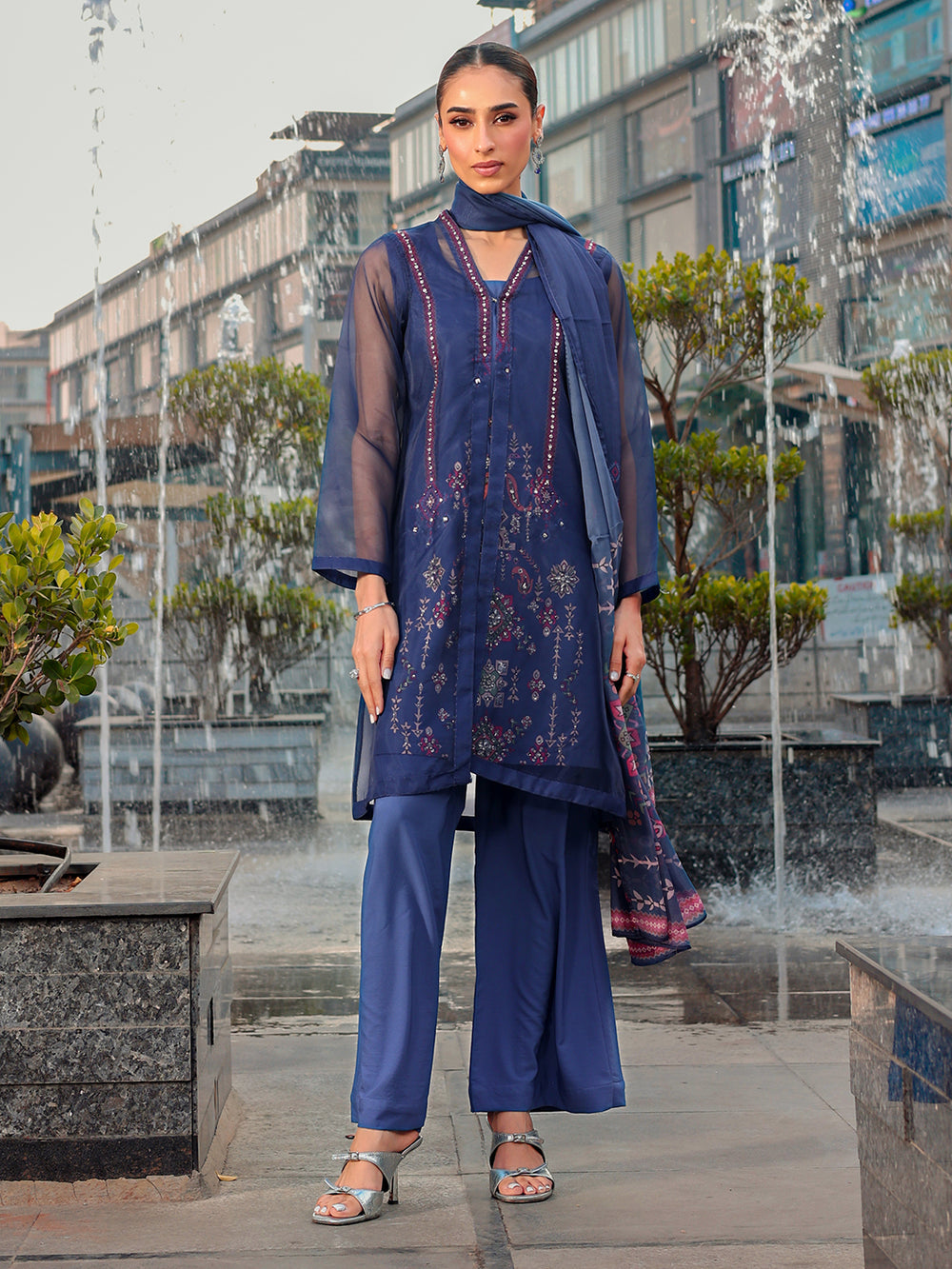 Ain | Raya Luxury Formals | AN-164 SAPPHIRE - by Libasekhas UK - Registered Vendor of : Ain - 100% Original Designer Dress