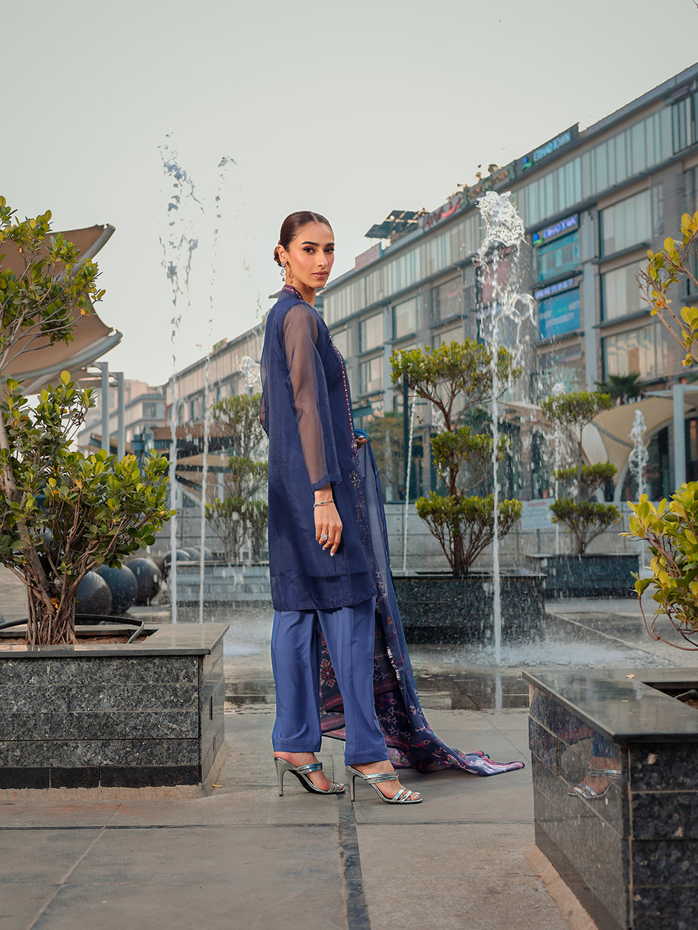 Ain | Raya Luxury Formals | AN-164 SAPPHIRE - by Libasekhas UK - Registered Vendor of : Ain - 100% Original Designer Dress