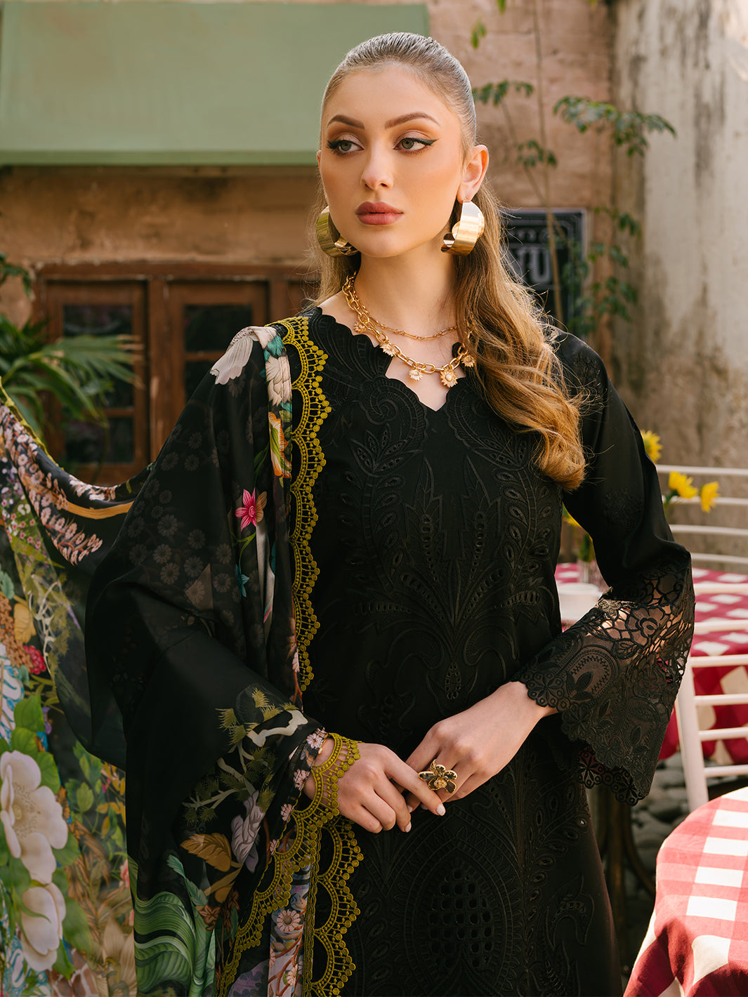 Mahnur | Mahrukh Eid Edit 24 | ROYAL BLACK - by - Libasekhas UK - Registered Vendor of : Mahnur - 100% Original Designer Dresss