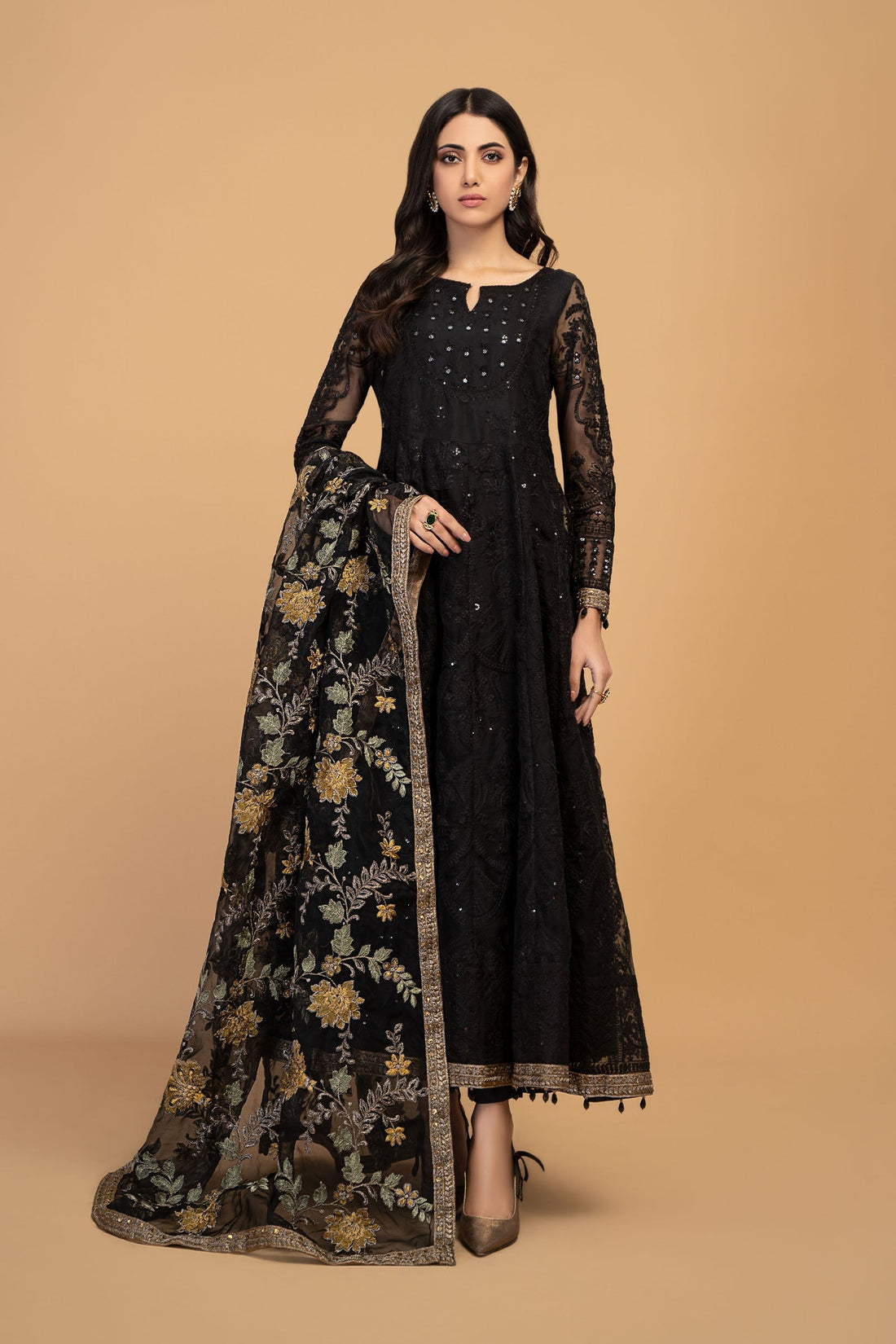 Maria B | Pre Fall 25 | Organza Frock 13 - by Libasekhas UK - Registered Vendor of : Maria B - 100% Original Designer Dress