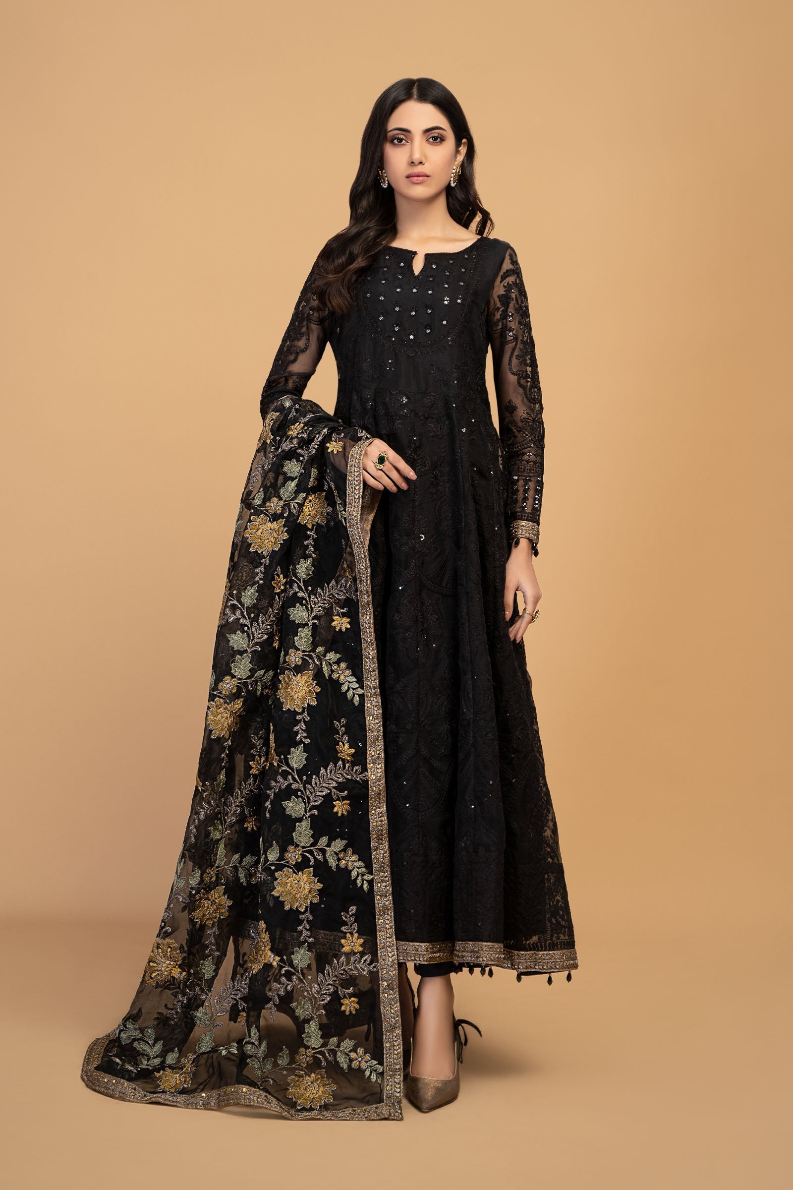 Maria B | Pre Fall 25 | Organza Frock 13 - by Libasekhas UK - Registered Vendor of : Maria B - 100% Original Designer Dress