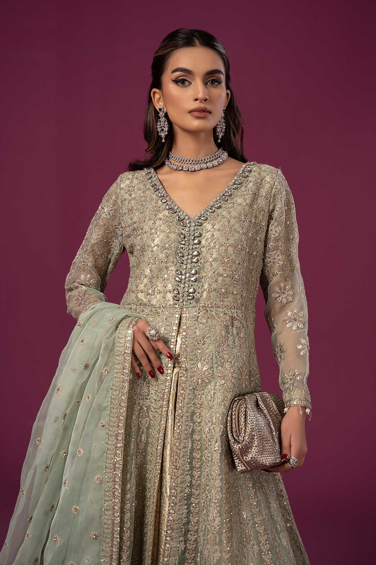 Maria B | Formal Wears | SF-EF24-04 - by - Libasekhas UK - Registered Vendor of : Maria B - 100% Original Designer Dresss
