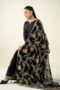 Maria B | Pre Fall Dresses | 3 Piece Embroidered Suit Black - by Libasekhas UK - Registered Vendor of : Maria B - 100% Original Designer Dress