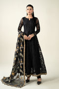 Maria B | Pre Fall Dresses | 3 Piece Embroidered Suit Black - by Libasekhas UK - Registered Vendor of : Maria B - 100% Original Designer Dress