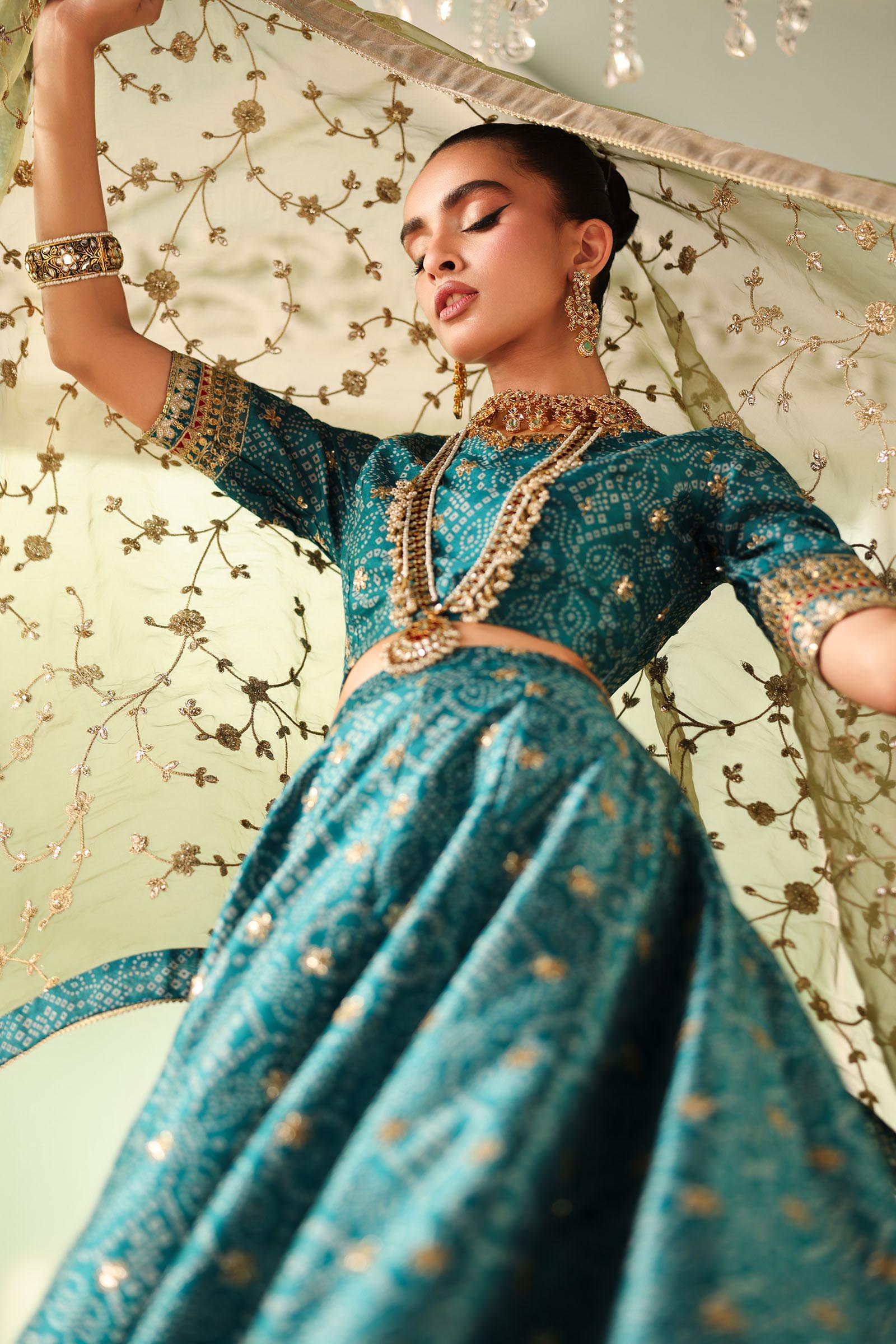 Maria B | Pre Fall Dresses | 3 Piece Embroidered Raw Silk Suit Teal Green - by Libasekhas UK - Registered Vendor of : Maria B - 100% Original Designer Dress