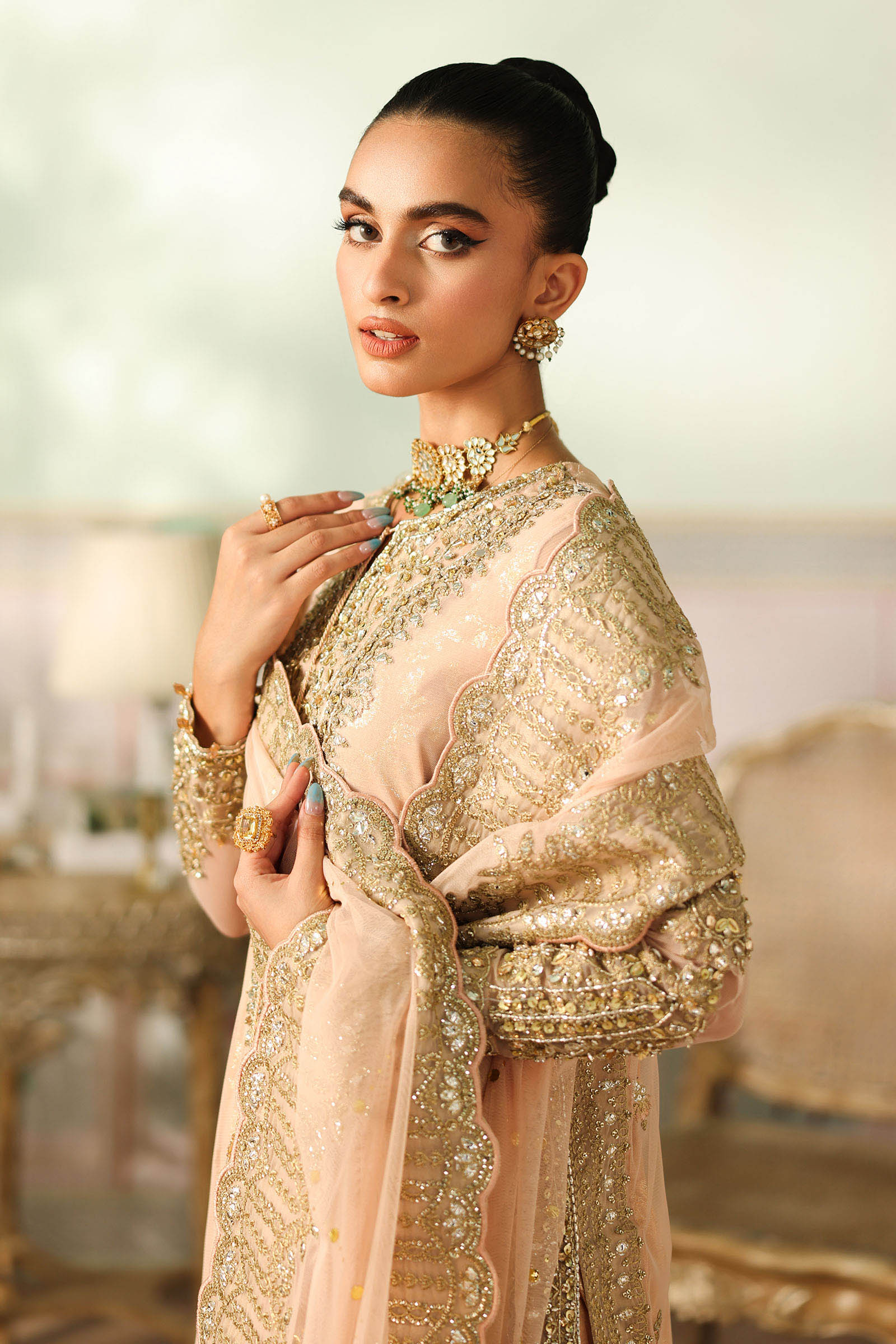 Maria B | Pre Fall Dresses | 3 Piece Embroidered Net Suit EE - by Libasekhas UK - Registered Vendor of : Maria B - 100% Original Designer Dress