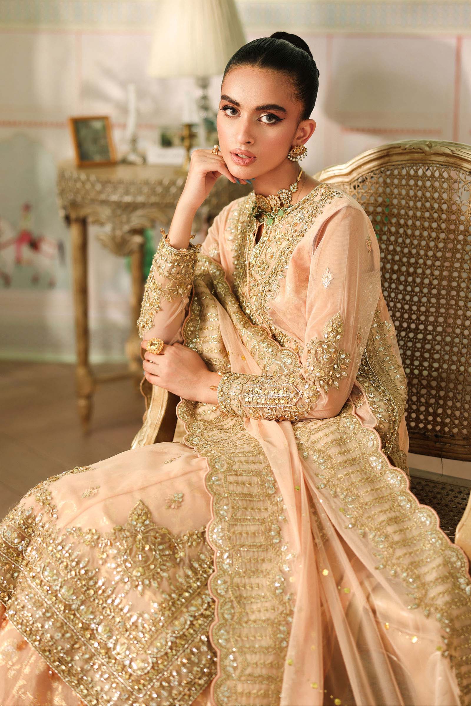 Maria B | Pre Fall Dresses | 3 Piece Embroidered Net Suit EE - by Libasekhas UK - Registered Vendor of : Maria B - 100% Original Designer Dress