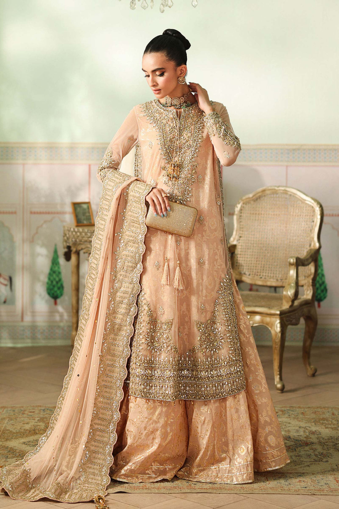Maria B | Pre Fall Dresses | 3 Piece Embroidered Net Suit EE - by Libasekhas UK - Registered Vendor of : Maria B - 100% Original Designer Dress