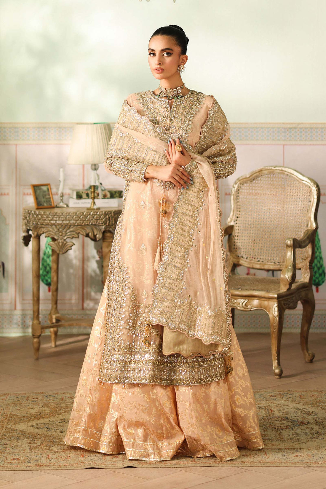 Maria B | Pre Fall Dresses | 3 Piece Embroidered Net Suit EE - by Libasekhas UK - Registered Vendor of : Maria B - 100% Original Designer Dress