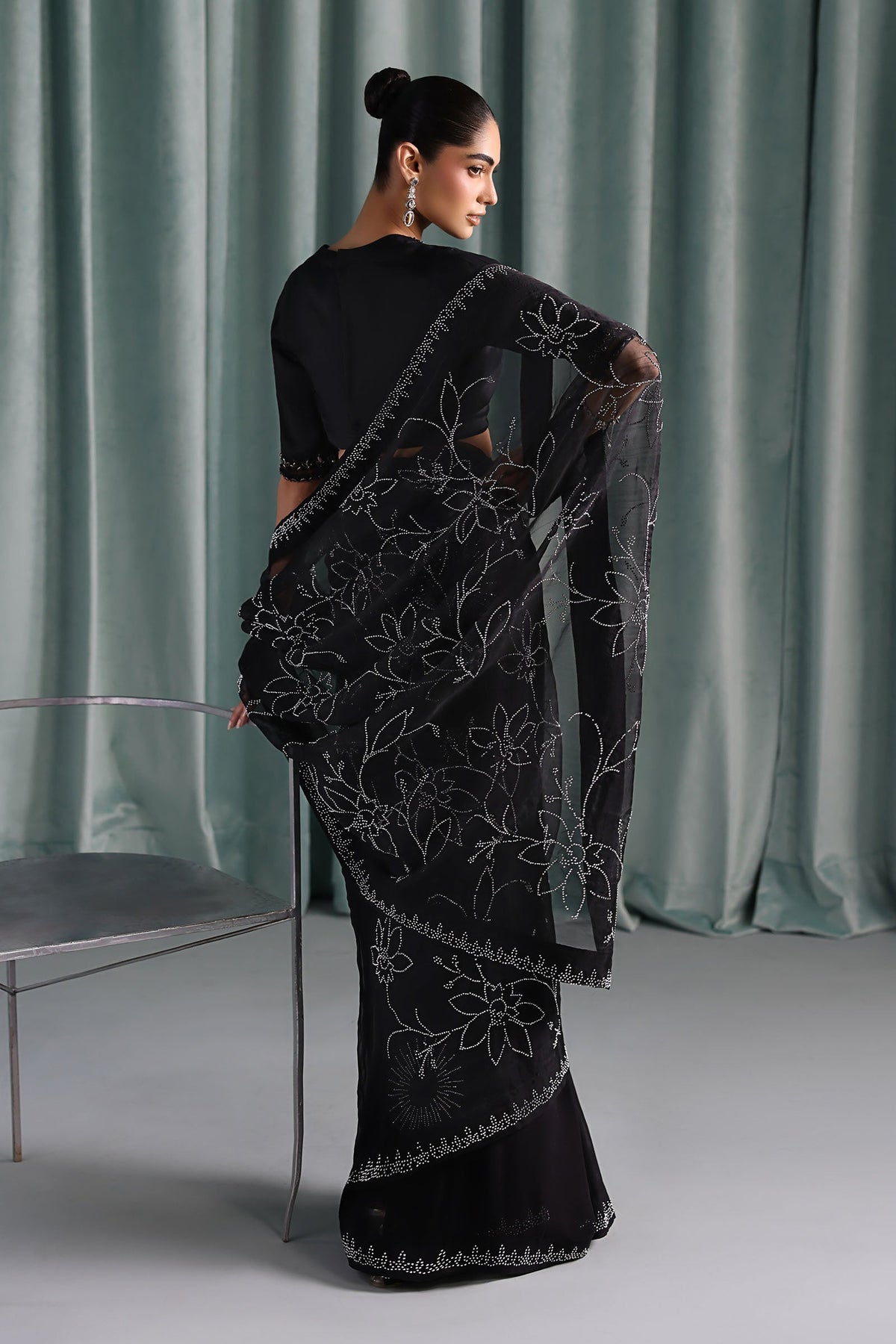 Maria B | Luxury Formals Pre Fall | SF-PF26-02-Black - by Libasekhas UK - Registered Vendor of : Maria B - 100% Original Designer Dress