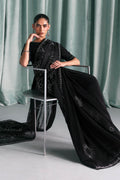 Maria B | Luxury Formals Pre Fall | SF-PF26-02-Black - by Libasekhas UK - Registered Vendor of : Maria B - 100% Original Designer Dress