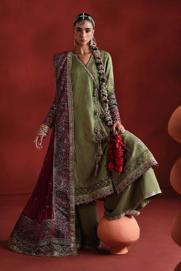 Maria B | Luxury Formals Pre Fall | SF-PF26-03-Green - by Libasekhas UK - Registered Vendor of : Maria B - 100% Original Designer Dress