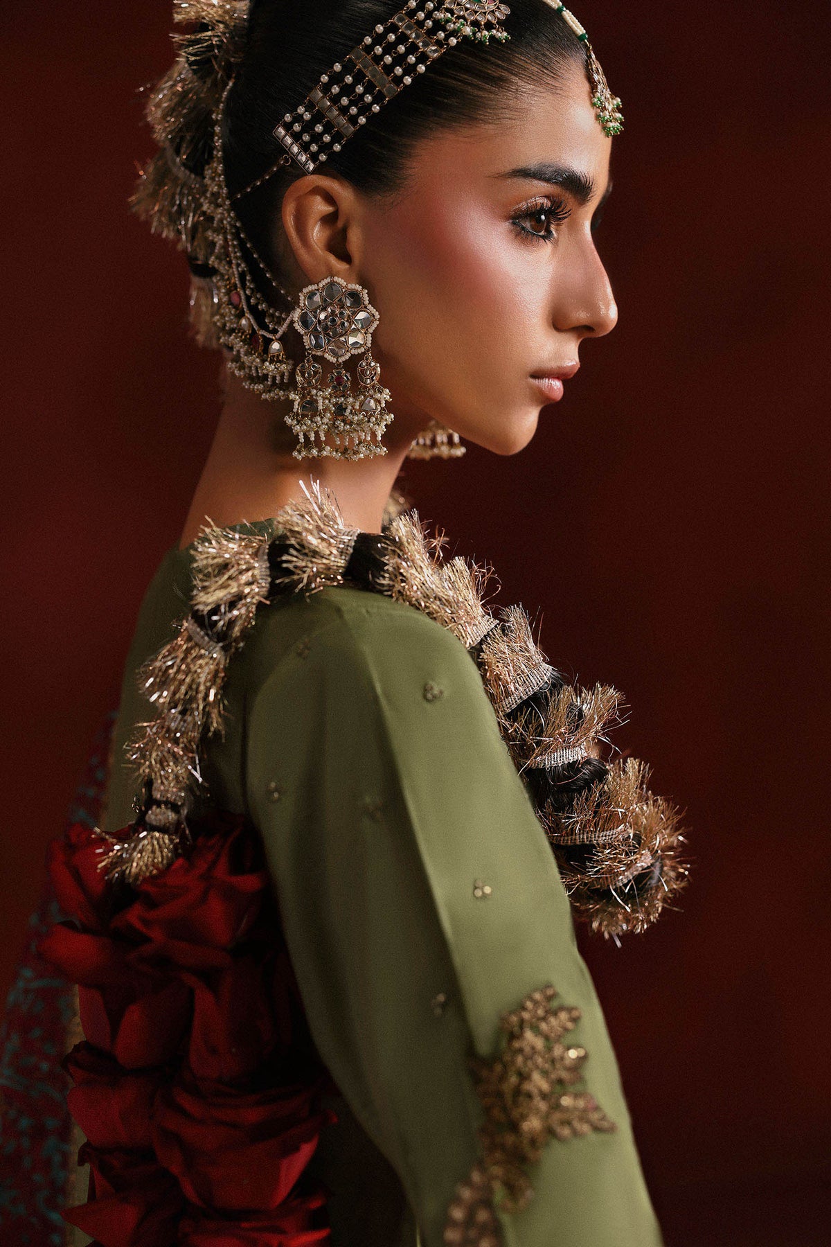 Maria B | Luxury Formals Pre Fall | SF-PF26-03-Green - by Libasekhas UK - Registered Vendor of : Maria B - 100% Original Designer Dress
