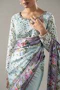 Maria B | Luxury Formals Pre Fall | SF-PF26-08-AQUA - by Libasekhas UK - Registered Vendor of : Maria B - 100% Original Designer Dress