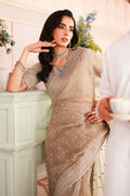 Maria B | Pre Fall Dresses | Embroidered Raw Silk Saree II - by Libasekhas UK - Registered Vendor of : Maria B - 100% Original Designer Dress