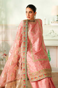 Maria B | Pre Fall Dresses | 3 Piece Embroidered Raw Silk Suit JJ - by Libasekhas UK - Registered Vendor of : Maria B - 100% Original Designer Dress