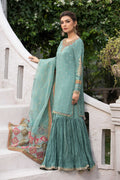 Maria B | Luxury Formals | SF-EA23-18R1-Ferozi - by Libasekhas UK - Registered Vendor of : Maria B - 100% Original Designer Dress