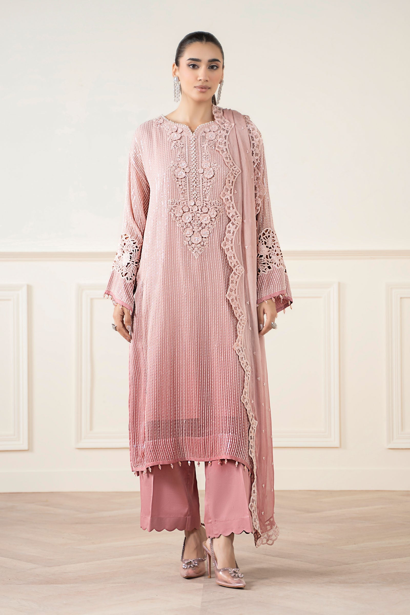 Maria B | Pre Fall 25 | Chiffon Suit 08 - by Libasekhas UK - Registered Vendor of : Maria B - 100% Original Designer Dress
