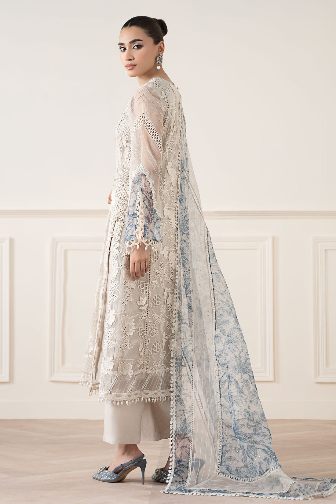 Maria B | Pre Fall 25 | Organza Suit 05 - by Libasekhas UK - Registered Vendor of : Maria B - 100% Original Designer Dress