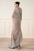 Maria B | Pre Fall Dresses | Embroidered Chiffon Saree FF - by Libasekhas UK - Registered Vendor of : Maria B - 100% Original Designer Dress